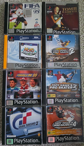 PlayStation 1 (PS1) pelejä – useita klassikoita