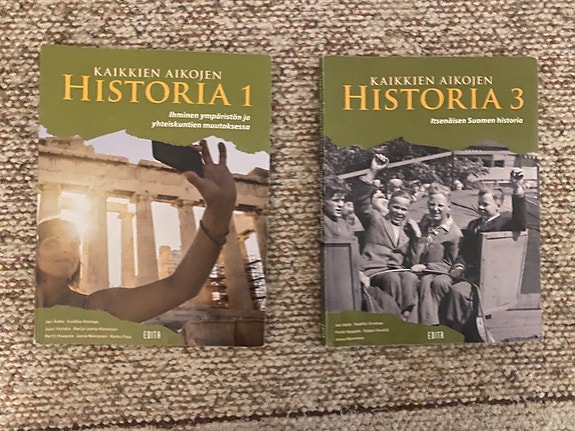 Kaikkien aikojen historia 1 ja 3 oppikirjat