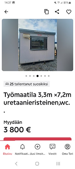 Halutaan vuokrata parakit
