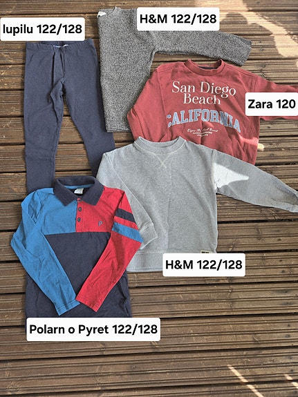 Vaatepaketti pojalle 122/128