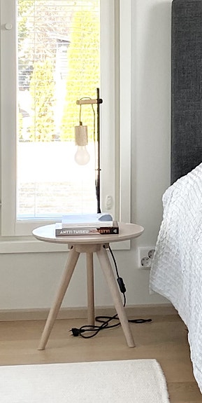 2 kpl tyylikkäitä yöpöydän valaisimia – metalli / puu design