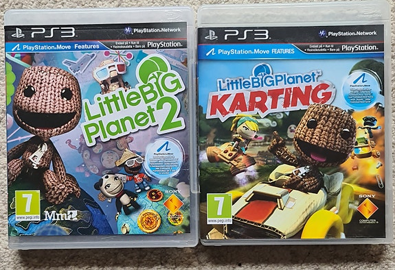 PlayStation 3 LittleBigPlanet 2 ja LittleBigPlanet Karting pelit