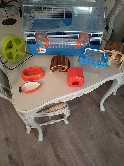 hamsterin häkki tarvikkeineen