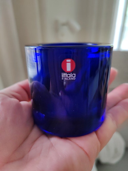 Iittala Kivi tuikkukippo, koboltinsininen