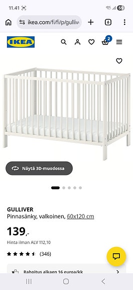 IKEA Gulliver pinnasänky