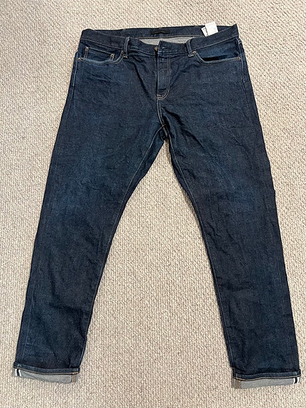 Uniqlo selvedge strech slim fit jeans 40x34 farkut