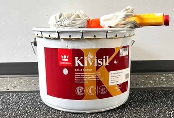Kivipinta-/julkisivu-/betonimaali Tikkurila Kivisil n. 4l, valkoinen