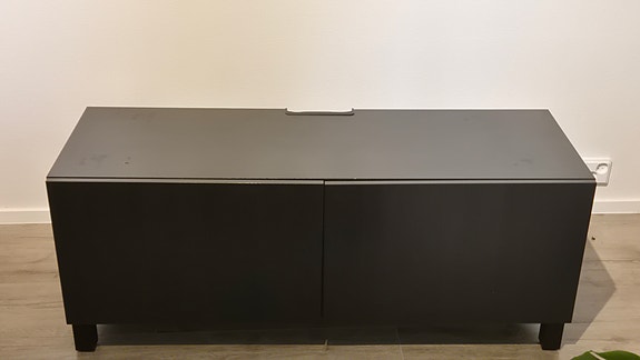 BESTÅ Tv-taso, mustanruskea, 120x40x38