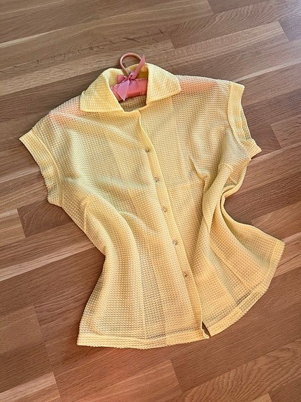 Vintage 1950–60-luvun keltainen pusero