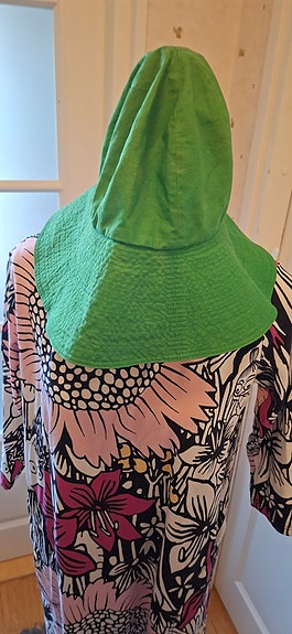 Vintage Marimekko vihreä lierihattu koko 57 puuvillaa