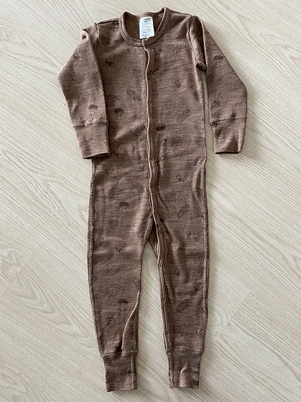 Lindex merinovilla haalari koko 86 ruskea unisex