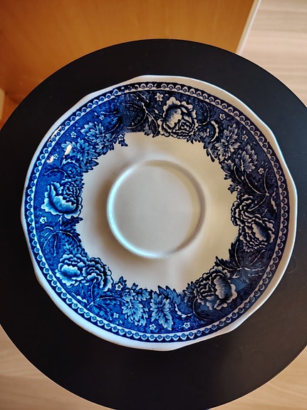 Arabia Maisema alus lautanen sininen