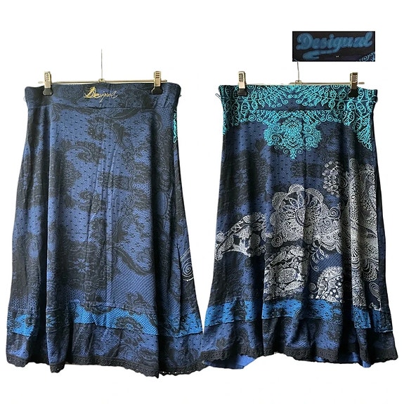 Desigual A-linjainen kuvioitu hame, size M