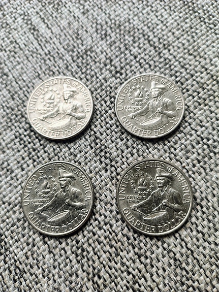 Quarter dollar 1776-1976 -kolikko 4kpl