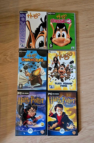 PC-pelit Hugo ja Harry Potter - 6 kpl