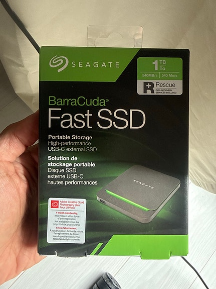 Seagate BarraCuda Fast SSD ulkoinen kovalevy 1TB USB-C