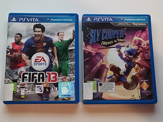 PS Vita pelit FIFA 13 ja Sly Cooper Thieves in Time