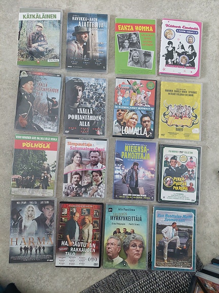 Suomi-elokuvien DVD-paketti 15 kpl
