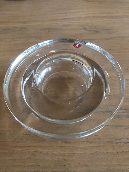 Iittala lasinen kynttilänjalka / tuikkukippo