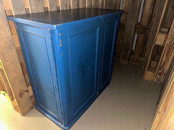 Vintage talonpoikais kaappi, sininen 92x49x92cm