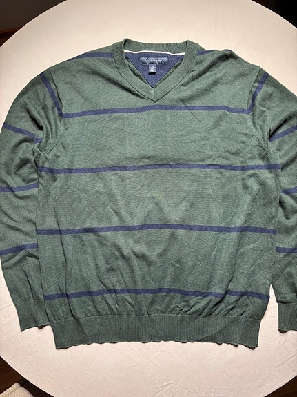 Tommy Hilfiger miesten puuvillaneule XXL vihreä