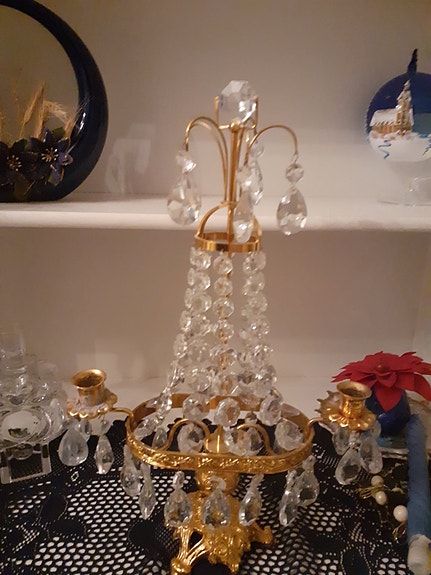 Upea vintage Turun kristallin kynttelikkö