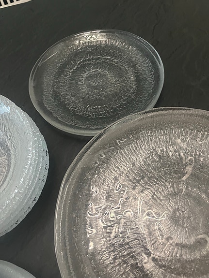 Iittala lasilautaset ja -kulhot kirkas