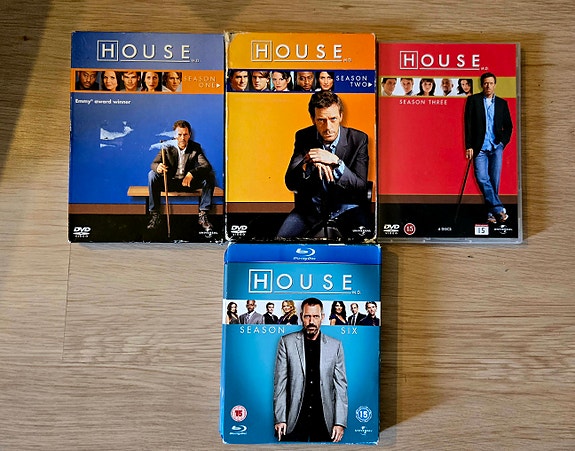 House tv-sarja DVD- ja Blu-ray-boksit (1-6)