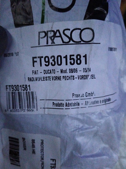 Fiat Ducato etupuskuri / etuosa varaosa FT9301581