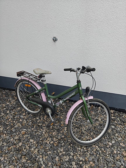 Crescent lasten pyörä 24" vihreä/vaaleanpunainen