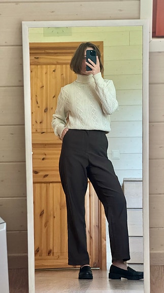 Valkoinen unisex-villapaita