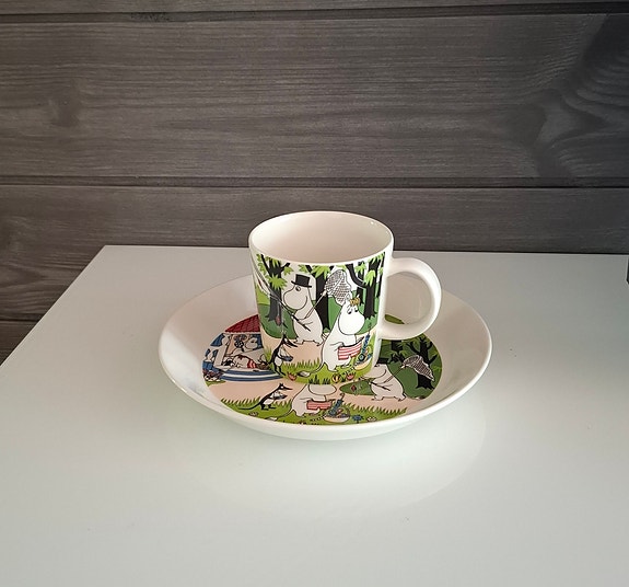 Arabia Muumimuki ja lautanen kesä -18