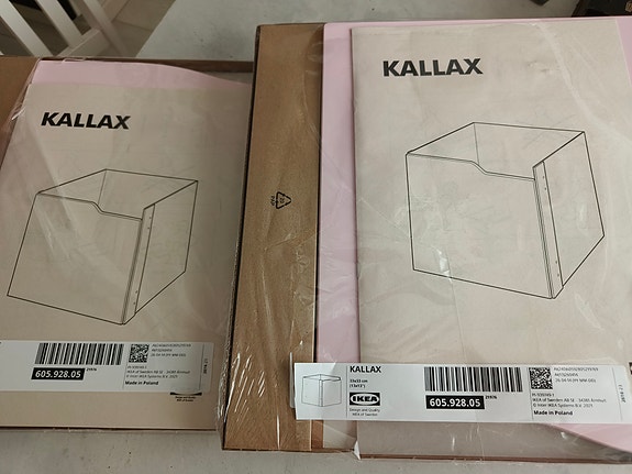 Ikea kallax kaapit 2kpl vaaleanpunainen