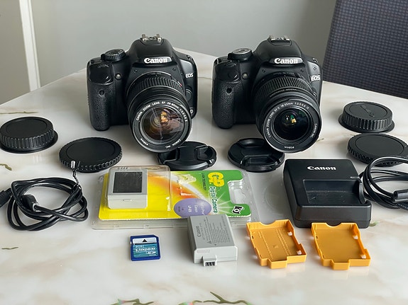 Canon EOS 500D ja Canon EOS 450D digijärjestelmäkamerat ja objektiivit