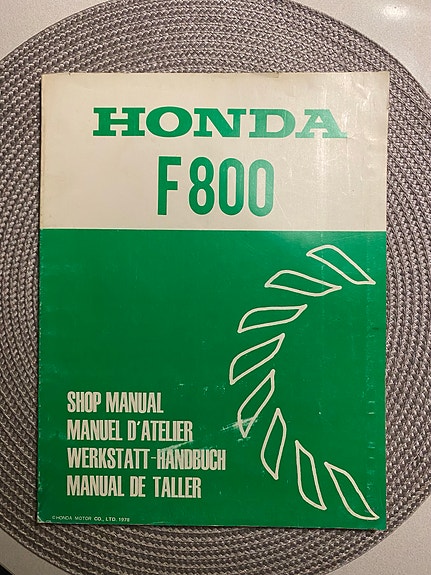 Honda F800 huoltokirja / shop manual