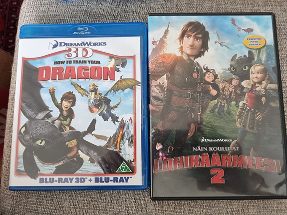 How to Train Your Dragon 3D Blu-ray + Nälkäpeli 2 DVD