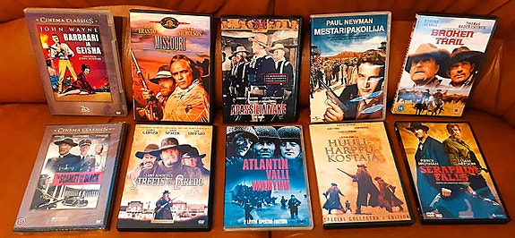 Dvd-Elokuvia Apassilinnake Missouri Barbaari ja Geisha Pulp Fiction yms