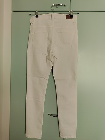 Ellos farkut high waist koko 40 W30 valkoinen