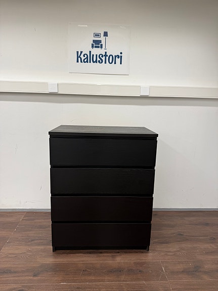 Ikea Malm Lipasto, 4 laatikkoa, Musta , 80x100 cm