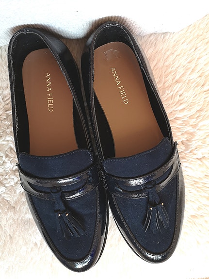 Kengät Anna Field, Loafersit tupsukoristeella koko 38 tummansiniset