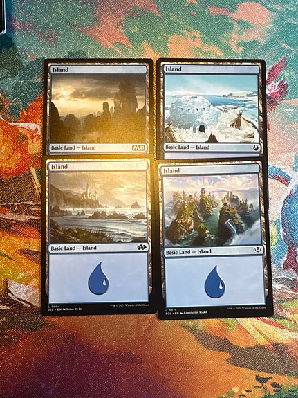 Magic the Gathering 4x Island perusmaa -kortit