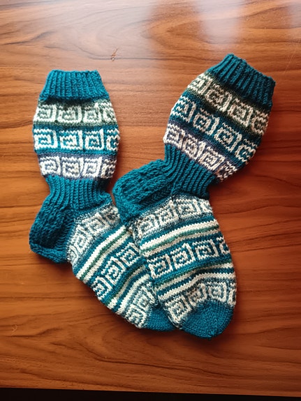 Siniset miesten villasukat, koko 45 / 46