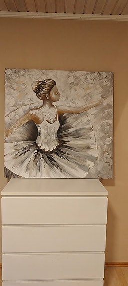 Ballerina-taulu beige-valkoinen