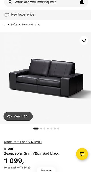 Kivik ikea sohva uusi