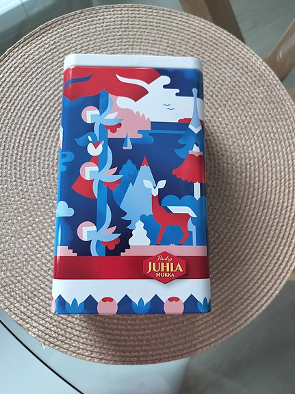 Paulig juhla mokka kahvipurkki 2014