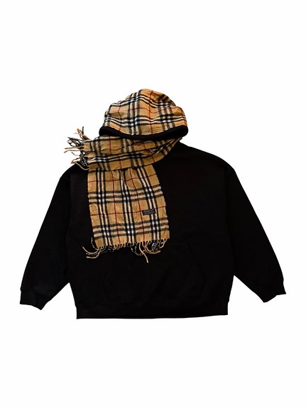 Custom huppari aidolla Burberry nova check 100% lambswool huivlla