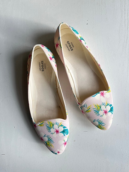 Crocs Comfort Eve naisten ballerinat kengät koko W10 41-42 kukkakuvio