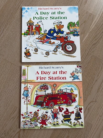 Richard Scarry lasten kirjat Police Station & Fire Station