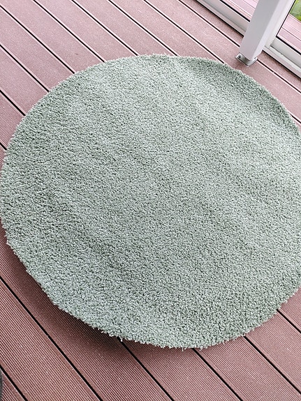 vihreä pyöreä nukkamatto 133 cm