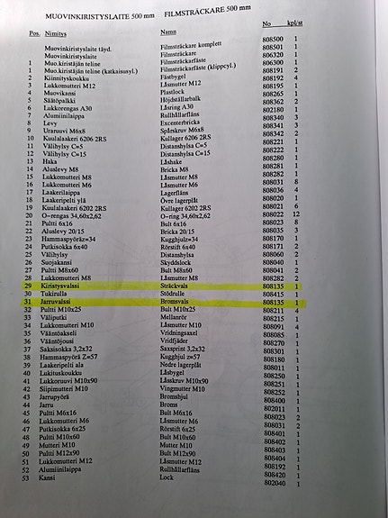 Elho Käärijän muovinkiristimen 500mm  valssit